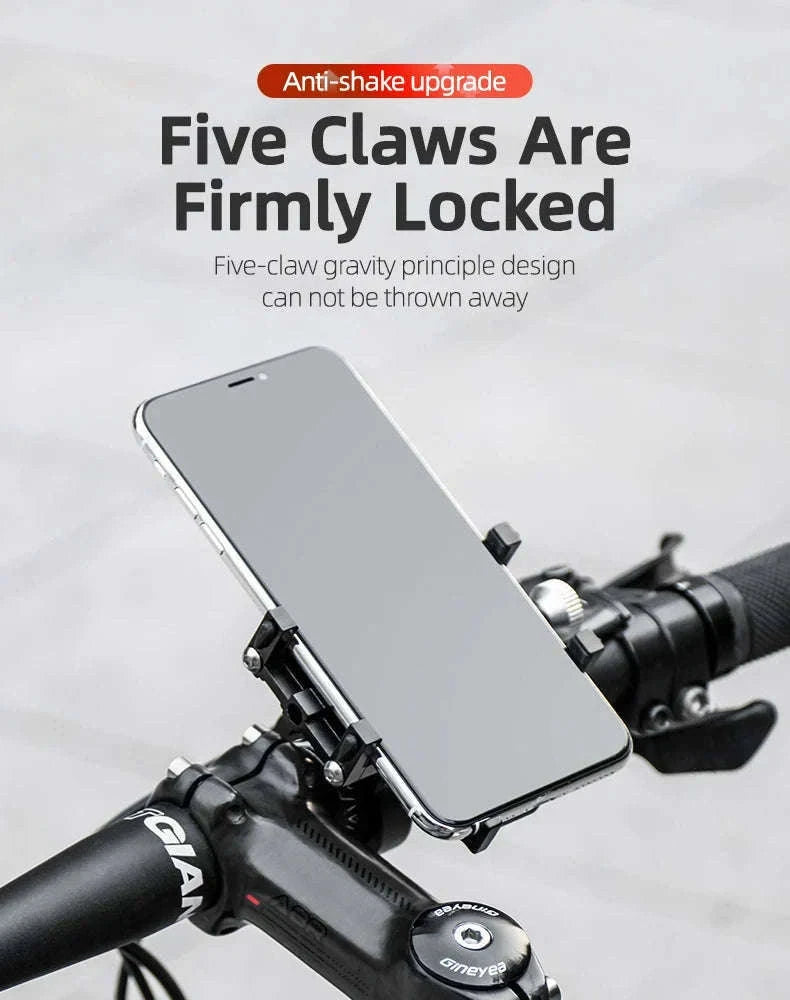 Aluminum Motorcycle Phone Mount with Secure 5-Claw Grip-699-BR