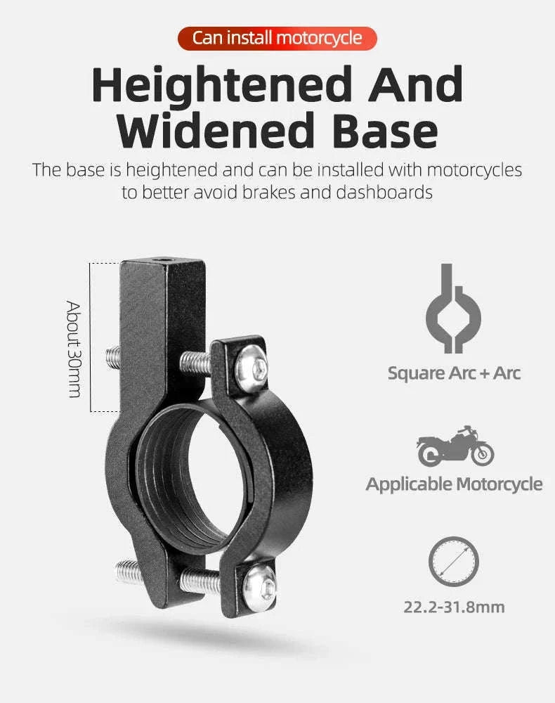 Aluminum Motorcycle Phone Mount with Secure 5-Claw Grip-699-BR