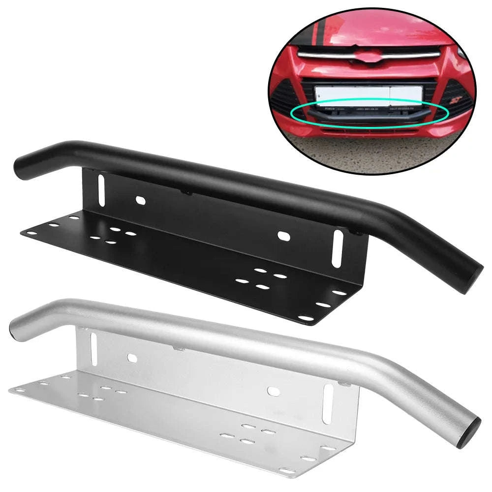 Aluminum Off Road Light Bar Bracket License Plate Mount-WHITE