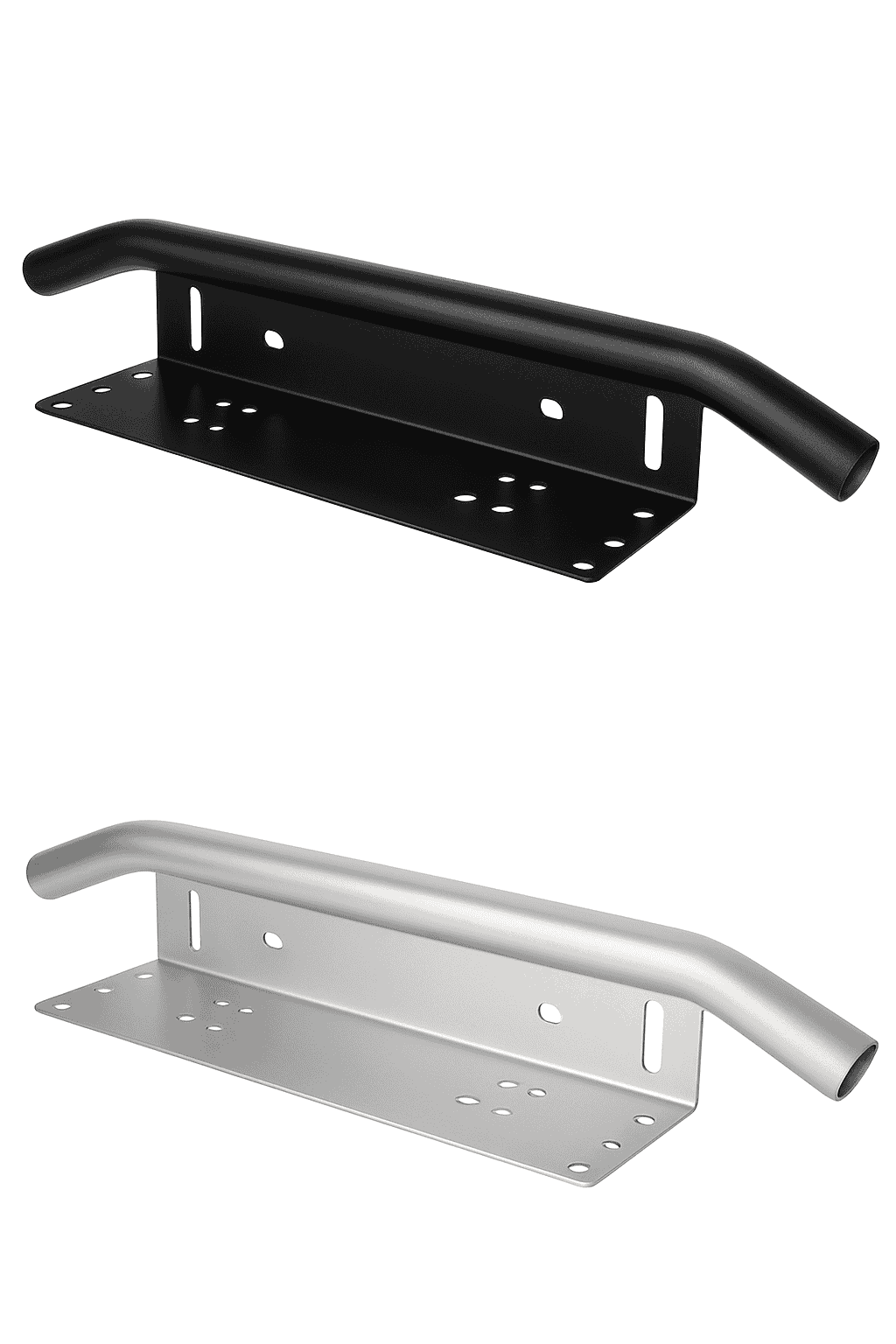 Aluminum Off Road Light Bar Bracket License Plate Mount-WHITE