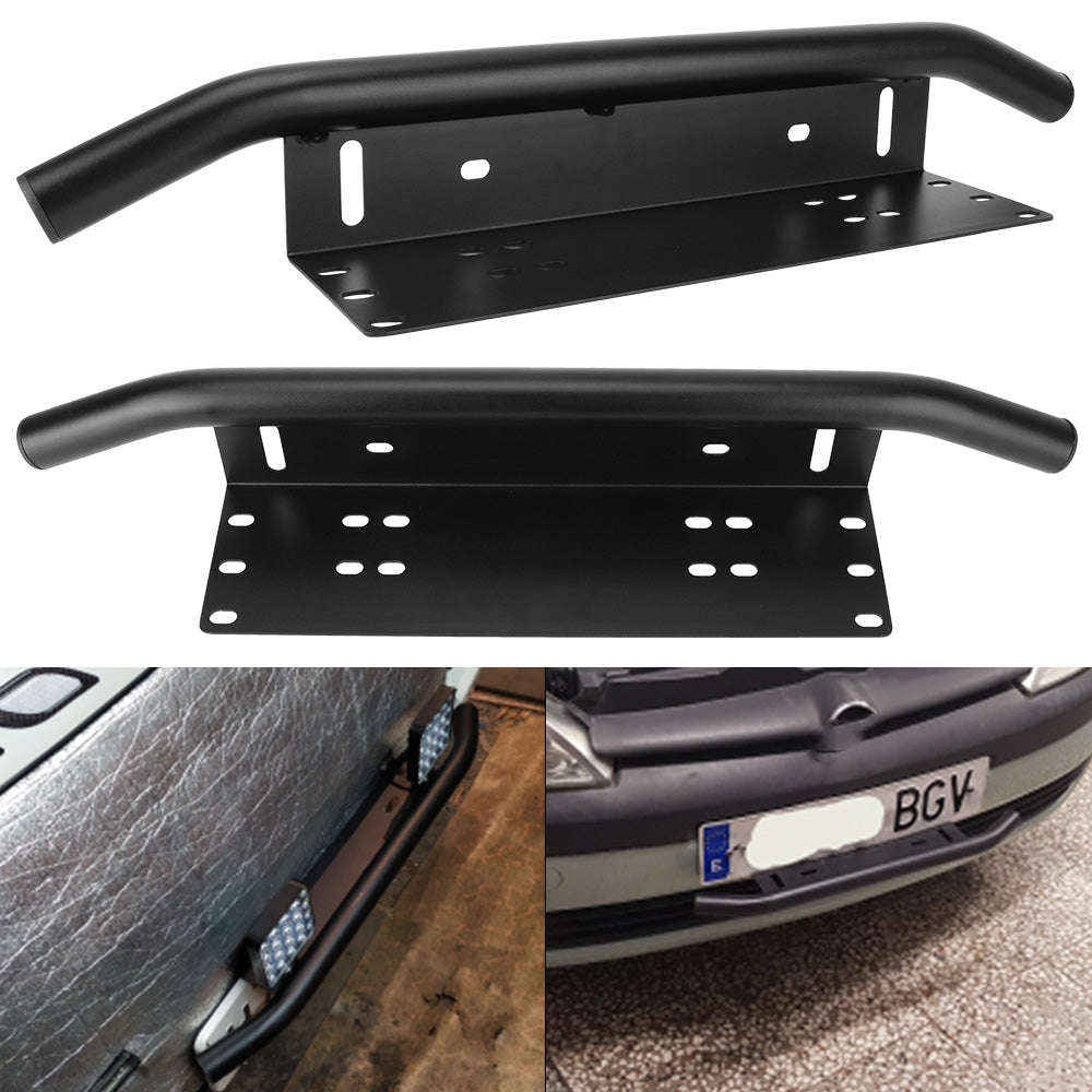 Aluminum Off Road Light Bar Bracket License Plate Mount-WHITE