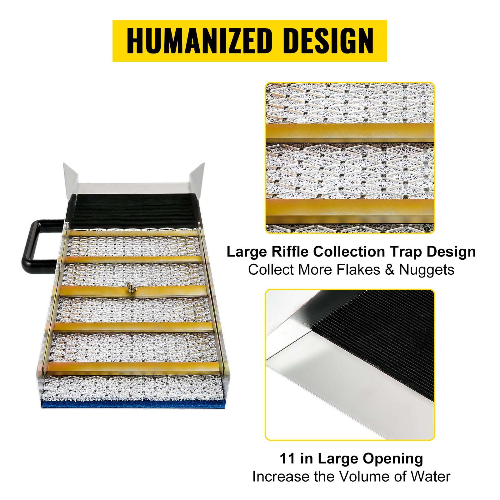 Aluminum Sluice Box Kit with Pocket Scale for Gold Prospecting-50Inch / france