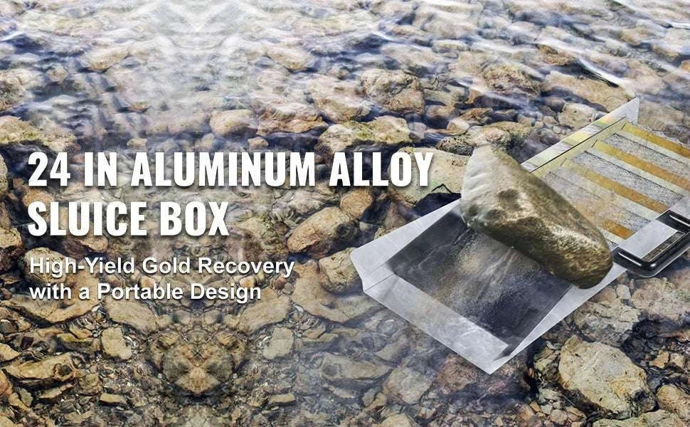 Aluminum Sluice Box Kit with Pocket Scale for Gold Prospecting-50Inch / france