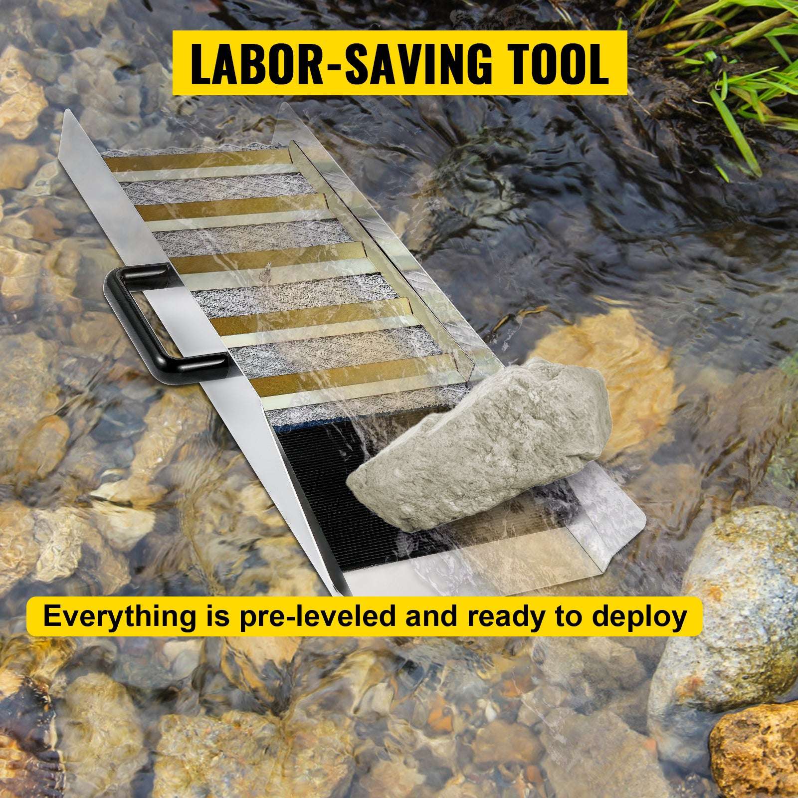 Aluminum Sluice Box Kit with Pocket Scale for Gold Prospecting-50Inch / france
