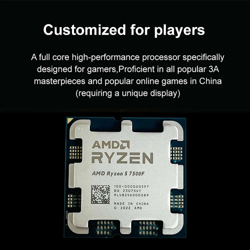 AMD Ryzen 5 7500F Processor 6‑Core AM5 Desktop CPU-france