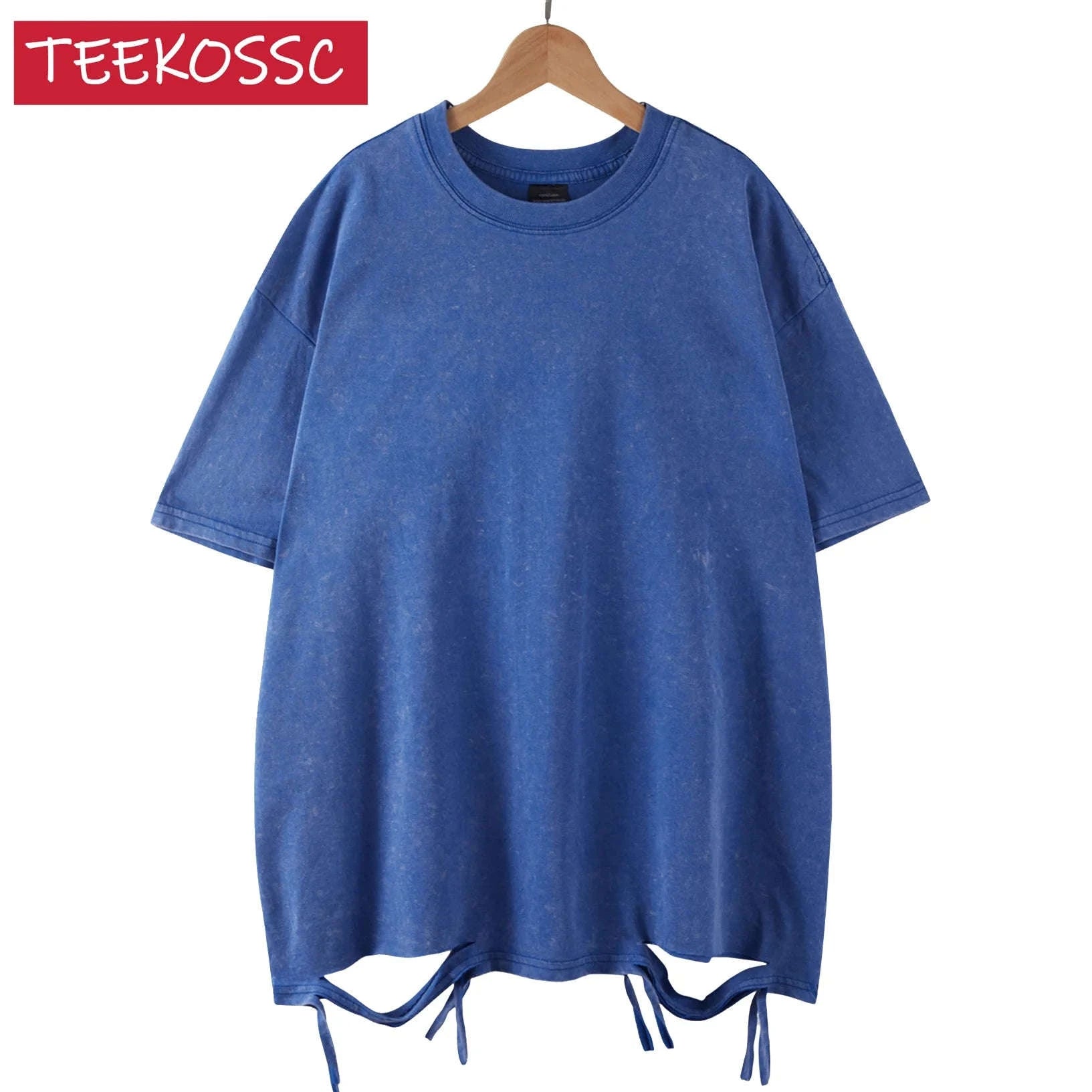American Retro Heavyweight Short Sleeve T‑Shirt-Rose Red / L 70-85KG