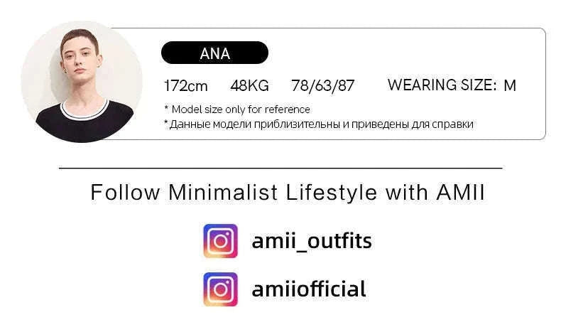 AMII Women’s Wool Turtleneck Sweater Loose Fit Seamless Knit-black / M