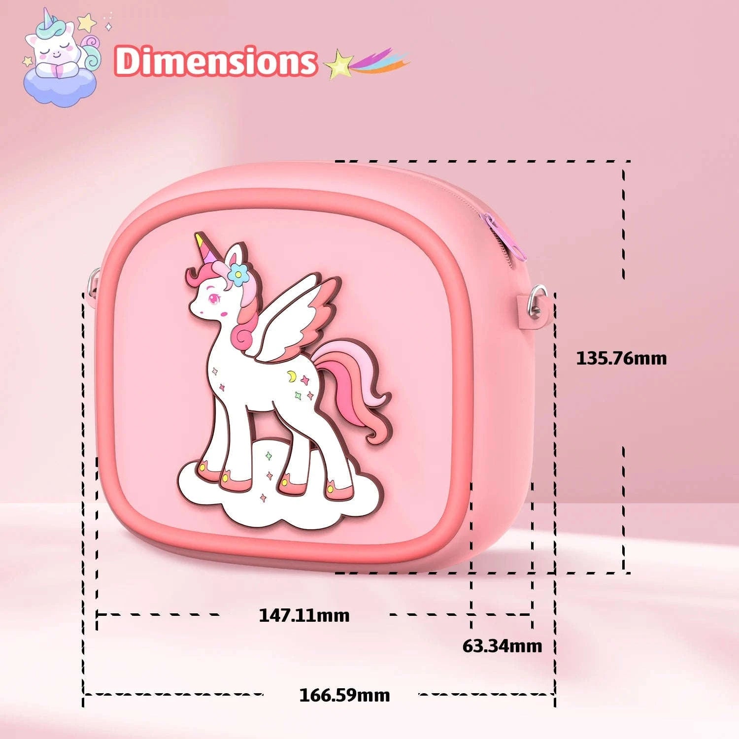 AMORUS Kids Camera Instant 1080P HD Dual Lens Selfie-Black Pink