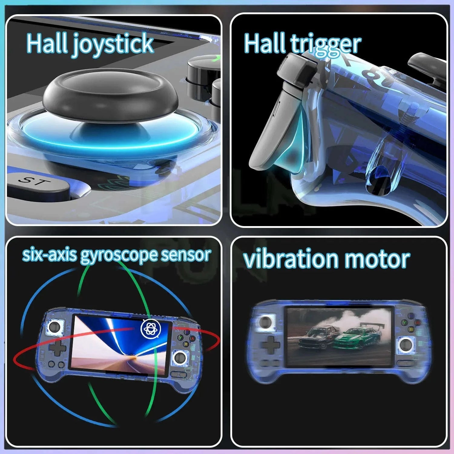 ANBERNIC RG556 Retro Handheld Game Console-Black Only Machine / spain / 128GB