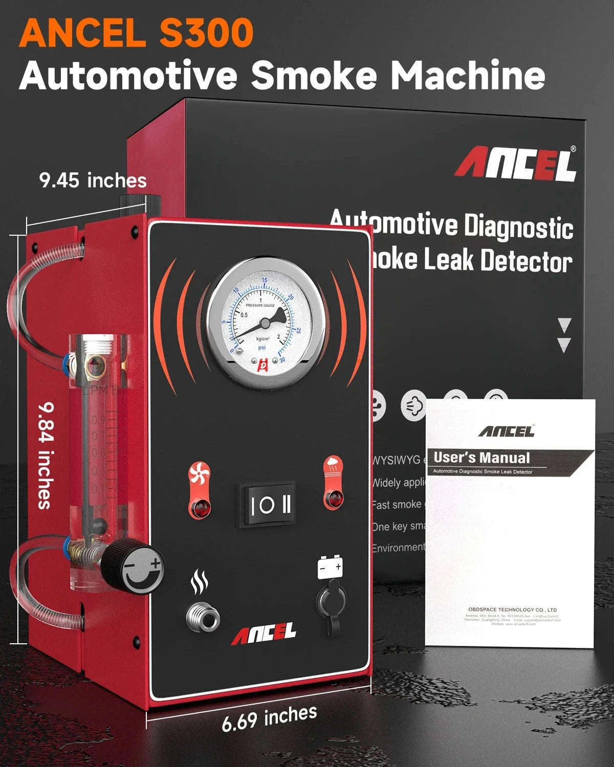 ANCEL S300 Automotive Smoke Machine Leak Detector-spain