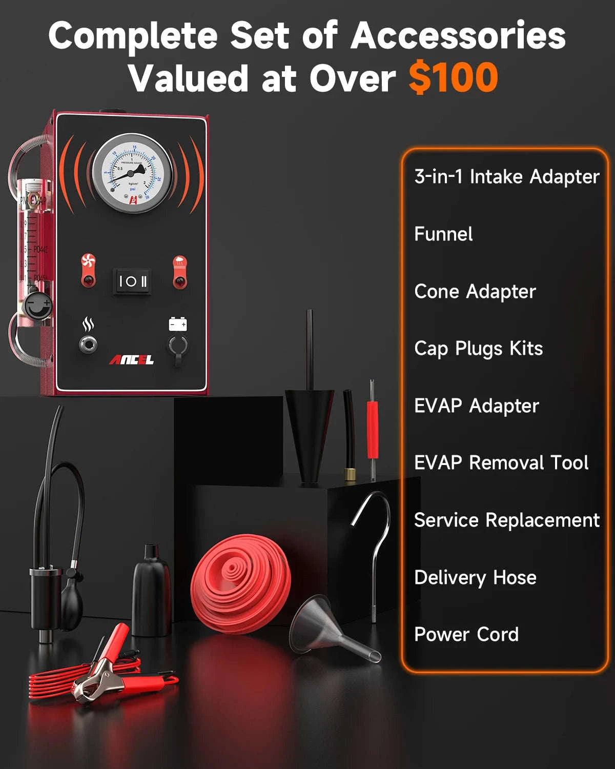 ANCEL S300 Automotive Smoke Machine Leak Detector-spain