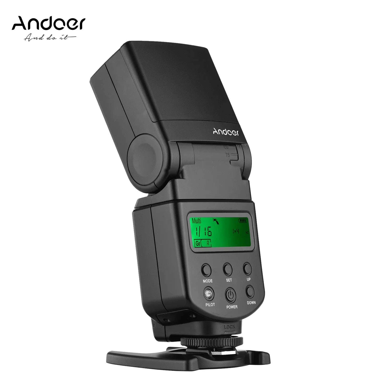Andoer GN40 Flash Speedlite with Adjustable LED Fill Light-GN40 Flash