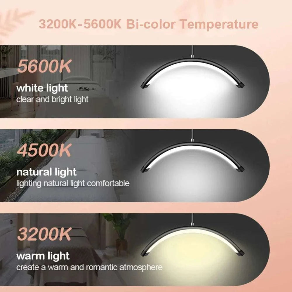 Andoer HD-M6X Half‑Moon Floor LED Video Light 36W-Black EU Plug / GERMANY