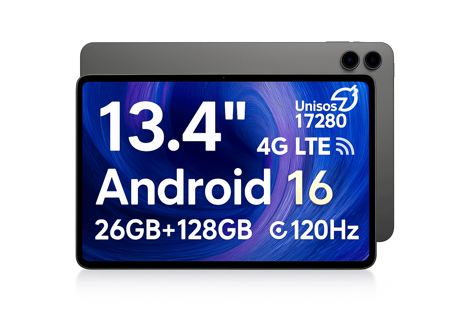 Android 16 Tablet 13.36 Inch 120Hz 4G LTE 128GB-Tablet and Case and Keyboard / Germany