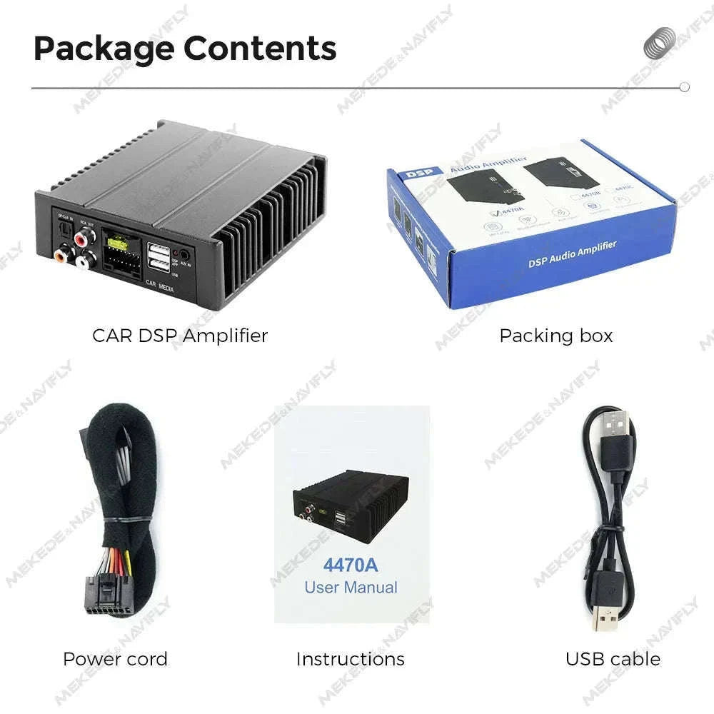 Android Car DSP Audio Processor Amplifier 4x80W-Default Title