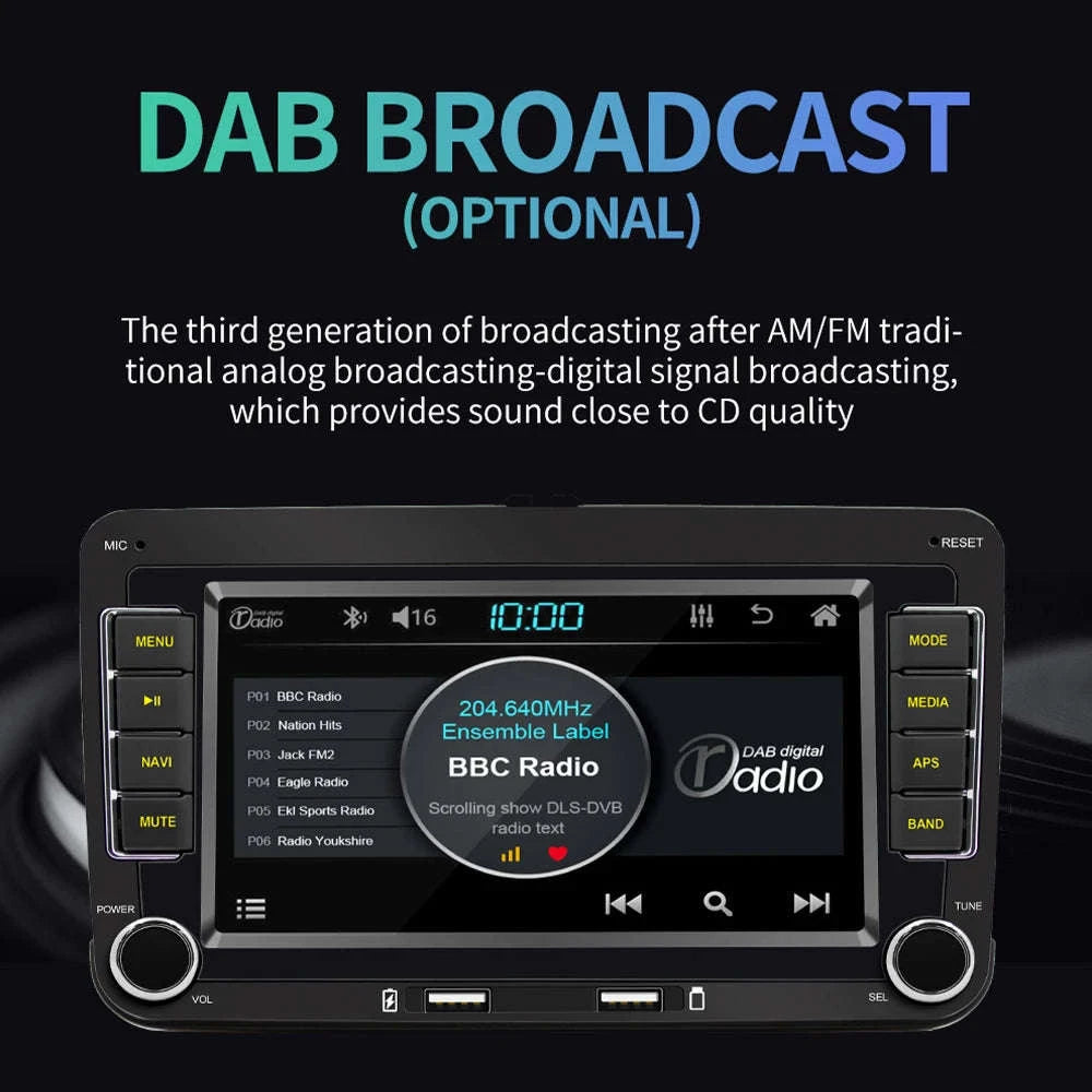 Android Car Radio CarPlay for VW Vehicles 7" Multimedia System-Base 2-32G / france