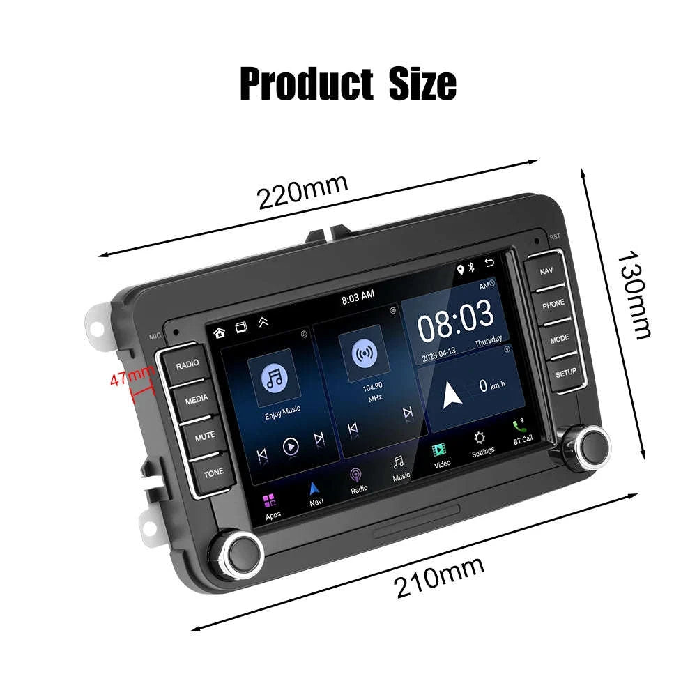 Android Car Radio CarPlay for VW Vehicles 7" Multimedia System-Base 2-32G / france