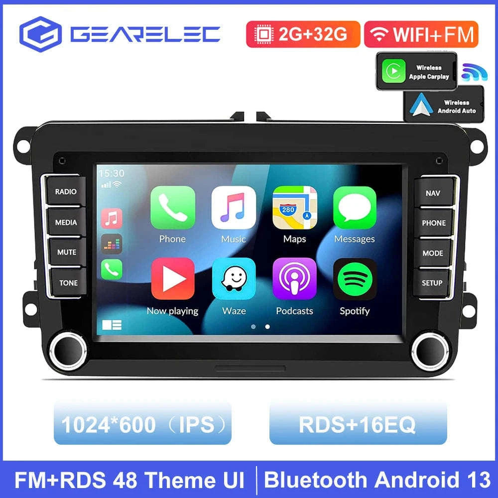 Android Car Radio CarPlay for VW Vehicles 7" Multimedia System-Base 2-32G / france