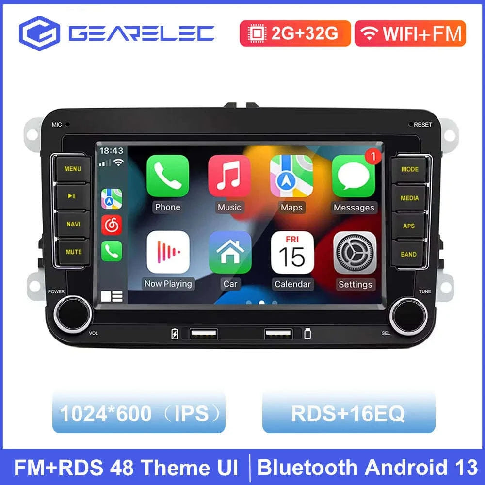 Android Car Radio CarPlay for VW Vehicles 7" Multimedia System-Base 2-32G / france