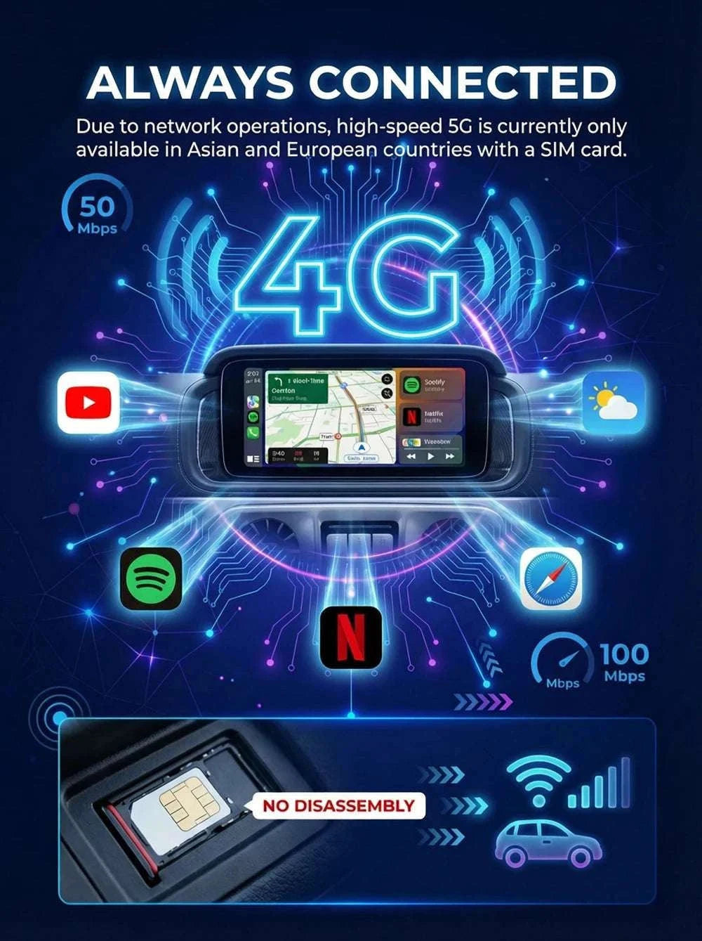 Android CarPlay Radio 10.1" for Peugeot 107 Aygo C1 2005–2014-8-128 DVR 4G 2K / China Mainland