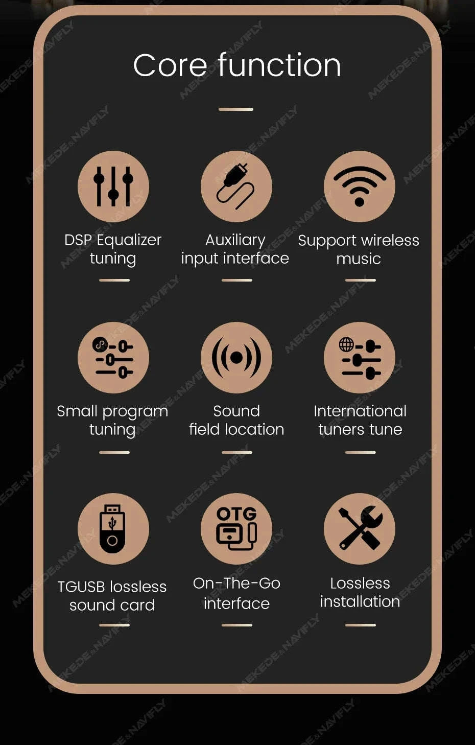 Android Radio DSP Audio Processor 4*80W Amplify Automotive Sound Modules Electronics Stereo Amplifer APP Automobiles Car Parts-Default Title