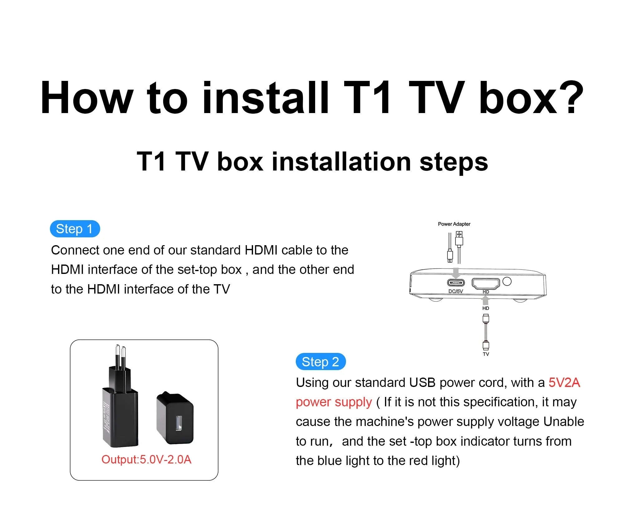 Android TV Box T1 Smart Home Theater-T1 2G16G IR Remote
