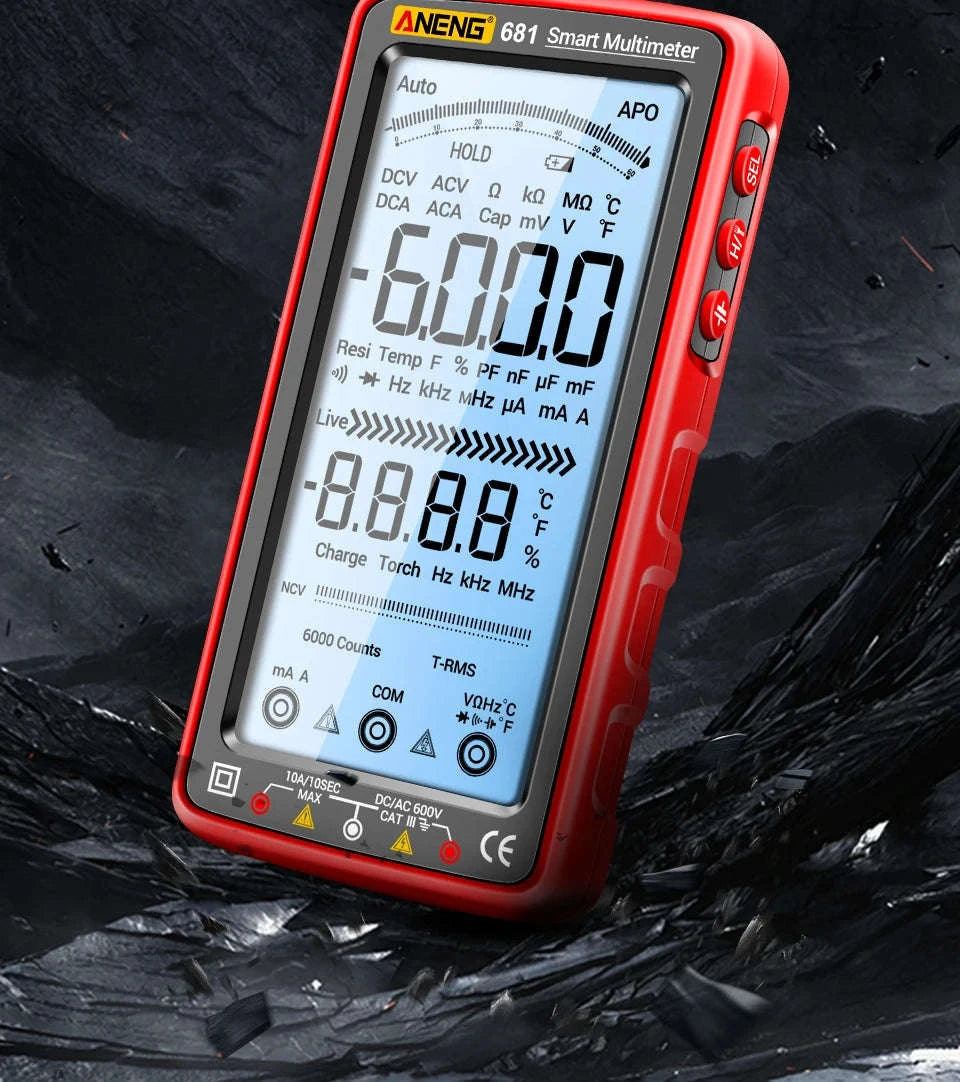 ANENG 681 Rechargeable Digital Multimeter-681 Black Pro