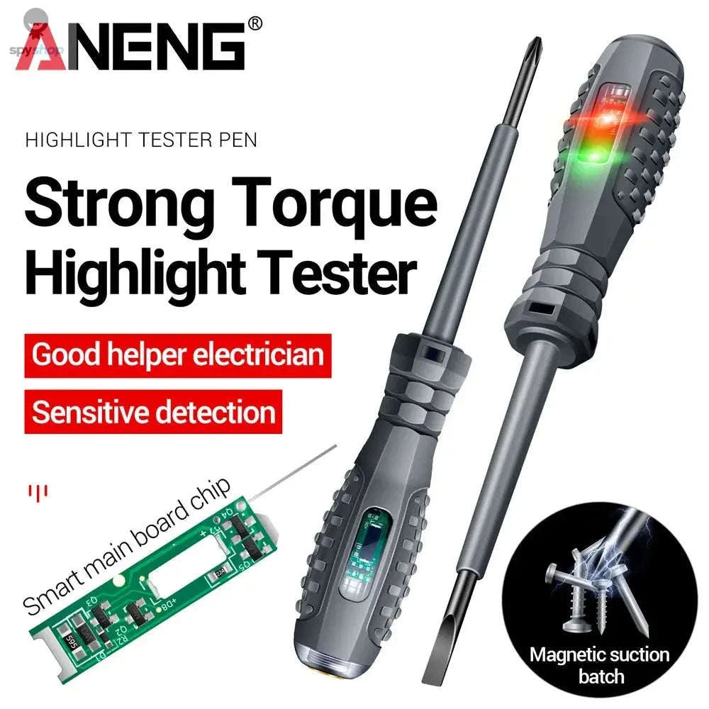 ANENG B05 Electrician Tester Pen – Voltage Checker with LED and Dual Screwdriver Bits-B05 cross