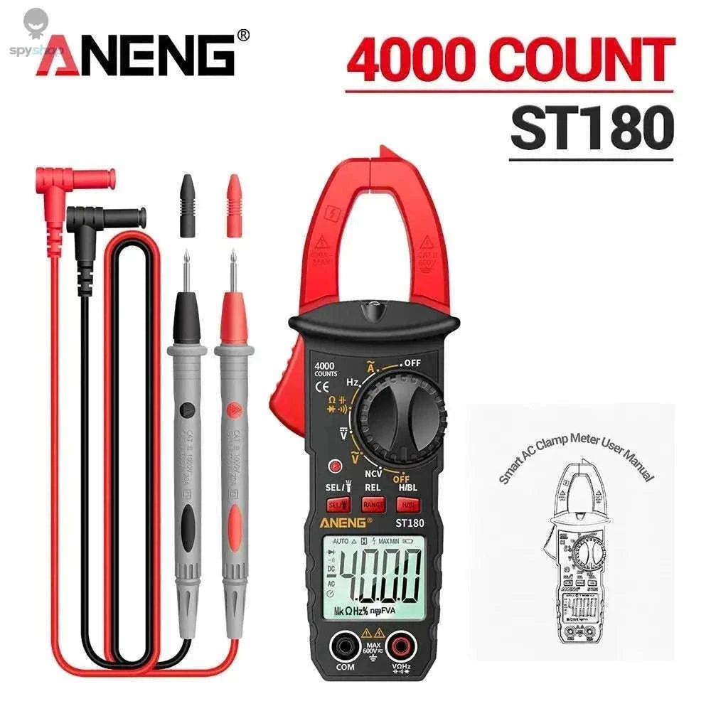 ANENG ST180 Digital Clamp Meter for Fast Electrical Testing-ST180 black