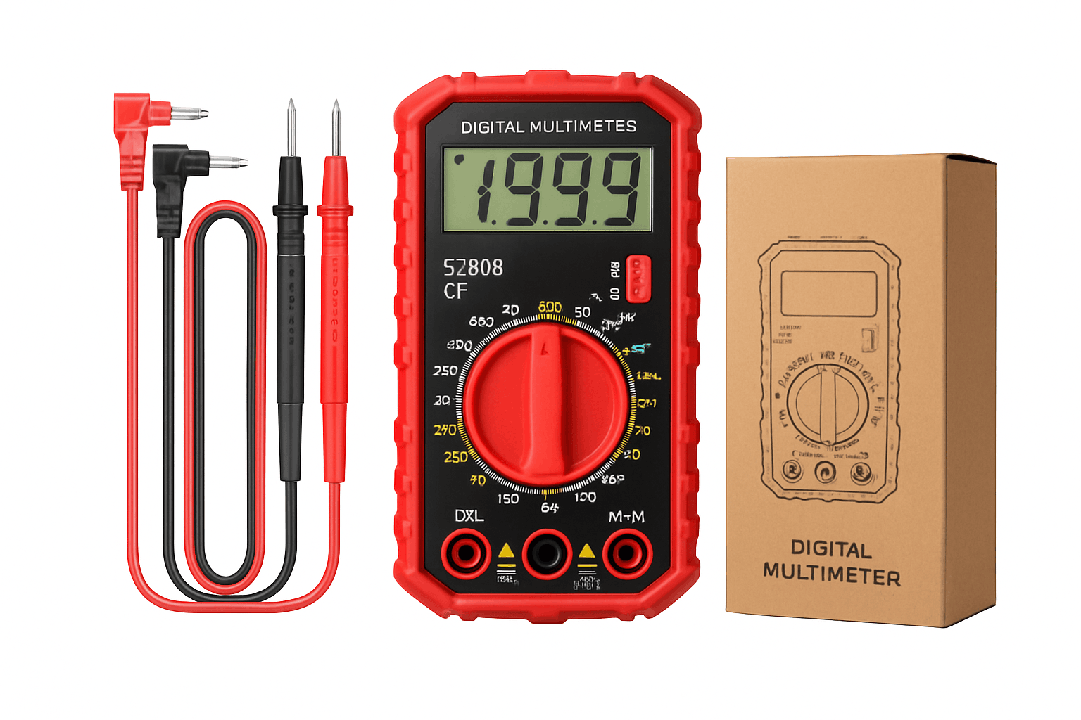 ANENG SZ308 Digital Multimeter for Everyday Electrical Testing-SZ309 Red