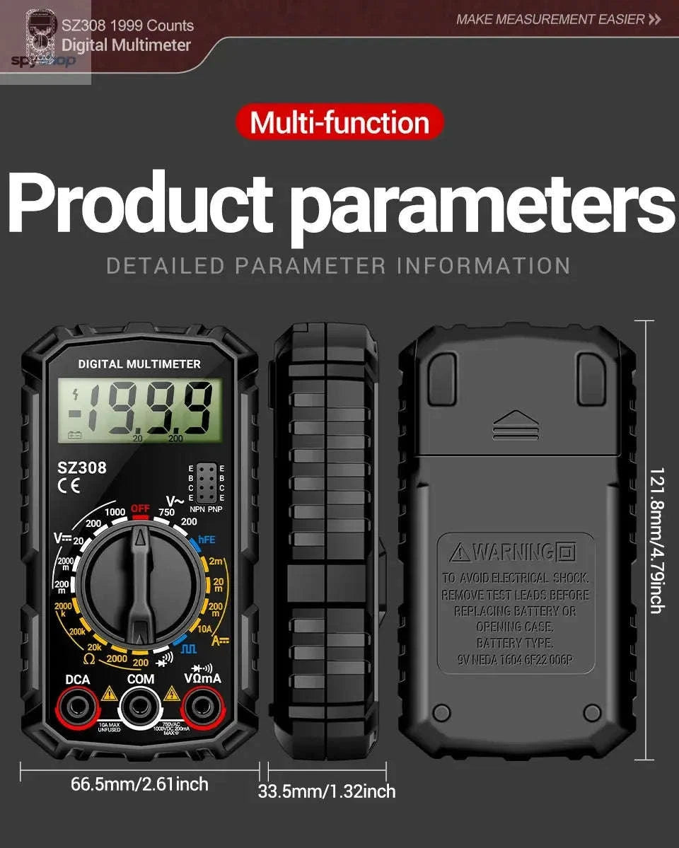 ANENG SZ308 Digital Multimeter-SZ309 Red