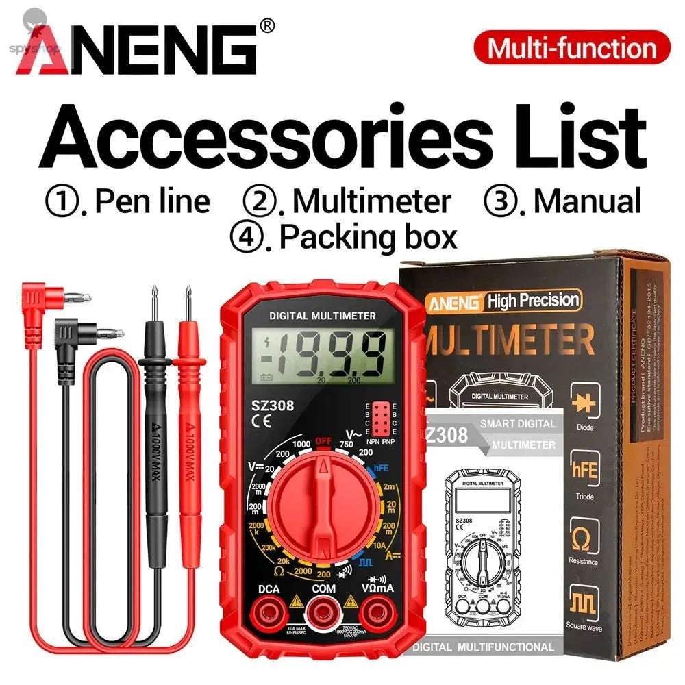 ANENG SZ308 Digital Multimeter-SZ309 Red