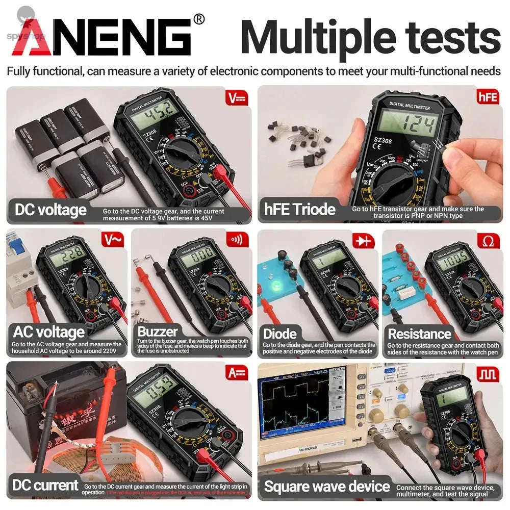 ANENG SZ308 Digital Multimeter-SZ309 Red