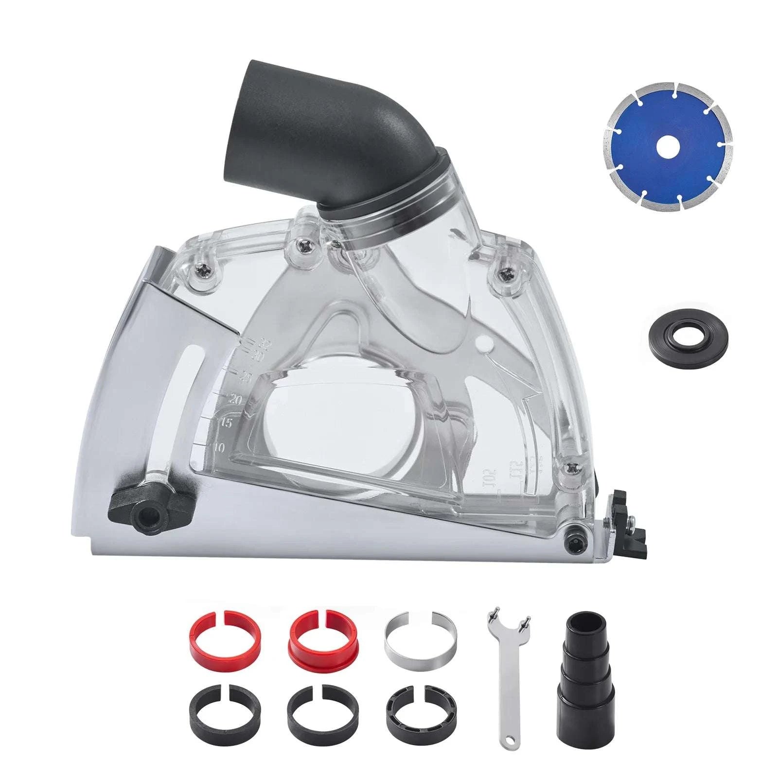 Angle Grinder Dust Shroud 4-5" with Adjustable Depth & Vacuum Port-4-5inch 5inch / United States