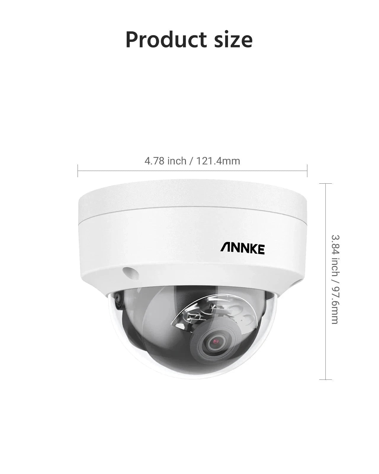 ANNKE 12MP Outdoor PoE Security Camera with Smart Dual Light-2pcs Dome / Australia
