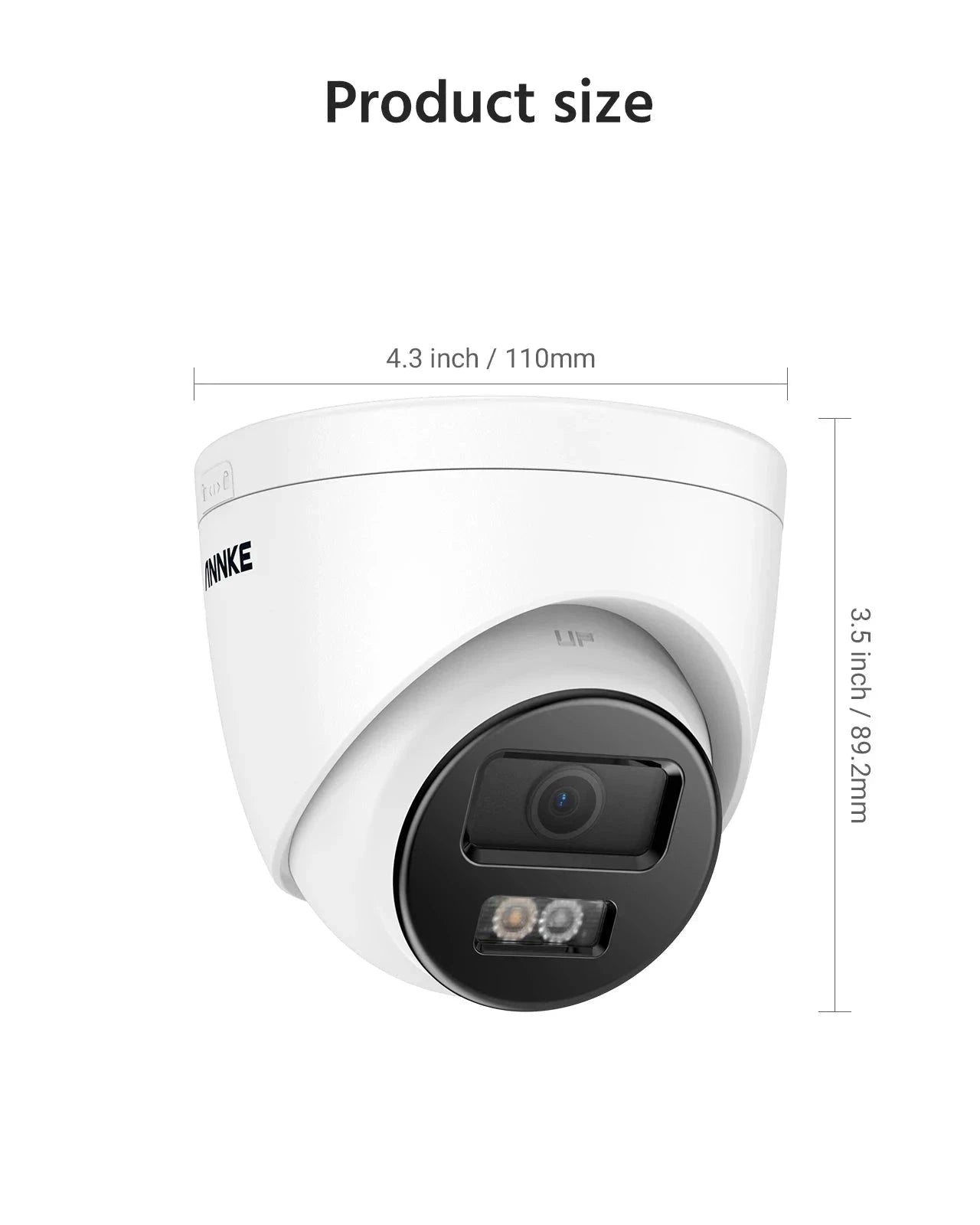 ANNKE 12MP Outdoor PoE Security Camera with Smart Dual Light-2pcs Dome / Australia