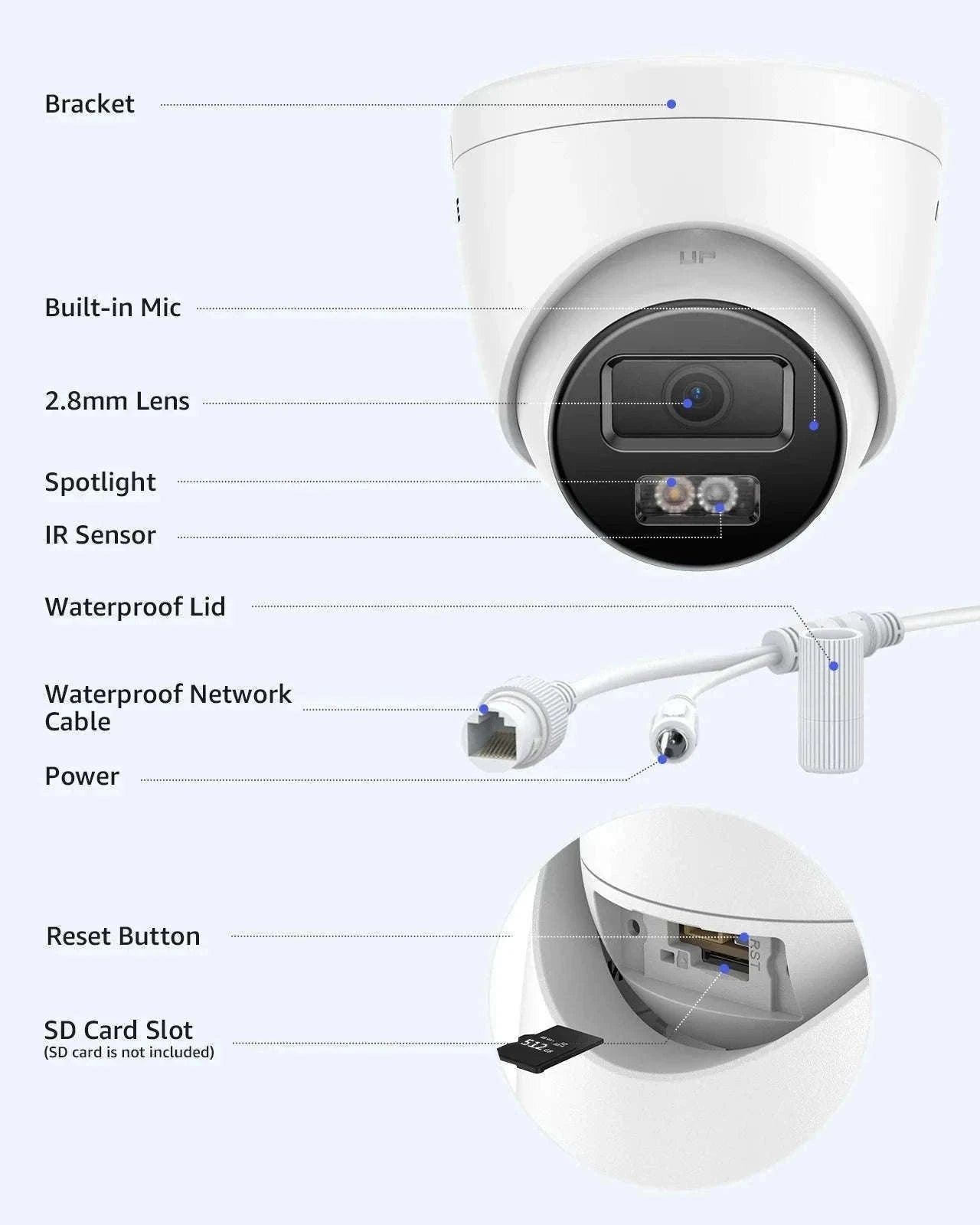 ANNKE 12MP Outdoor PoE Security Camera with Smart Dual Light-2pcs Dome / Australia