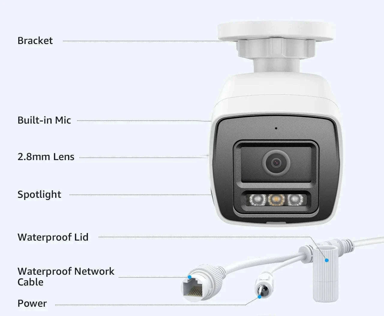 ANNKE 12MP Outdoor PoE Security Camera with Smart Dual Light-2pcs Dome / Australia
