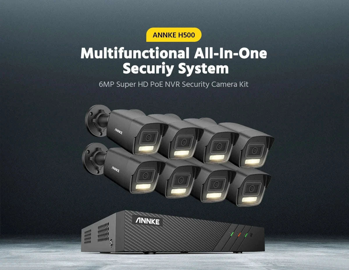ANNKE 3K Ultra HD PoE Security Camera System with 8CH NVR-4pcs camera / United Kingdom / 2T