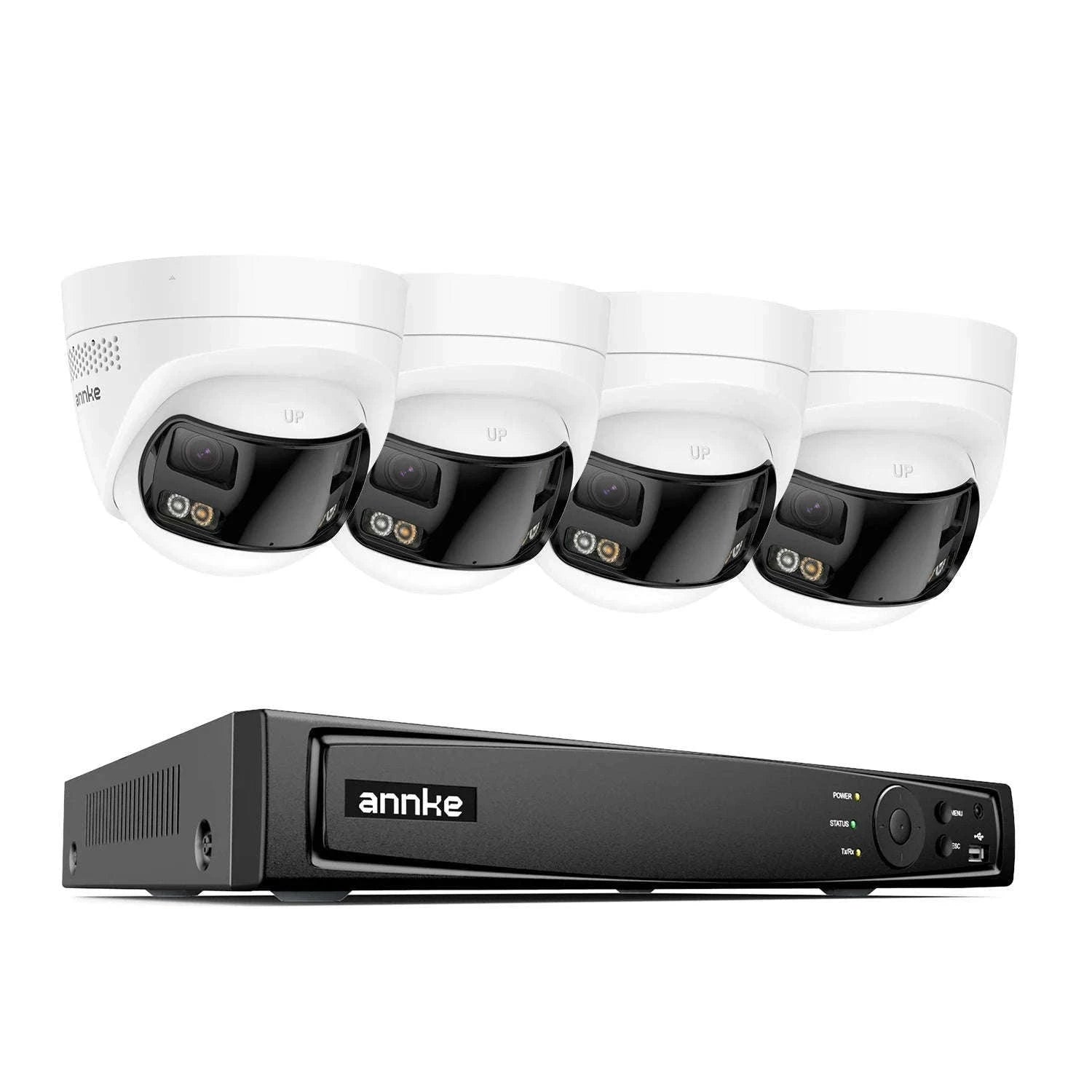ANNKE 4K Outdoor Dual-Lens Security Camera System, 180° View-8pcs With NVR / CZECH REPUBLIC / 1T