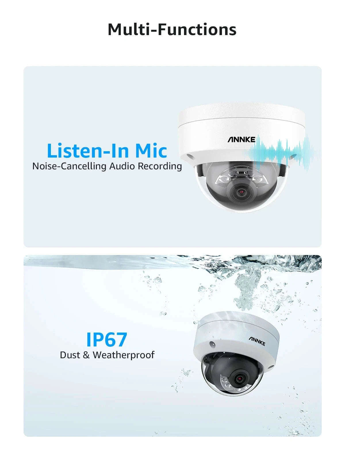 ANNKE 4K PoE NVR Security Camera System with Audio-8pcs cameras / CZECH REPUBLIC / 2T
