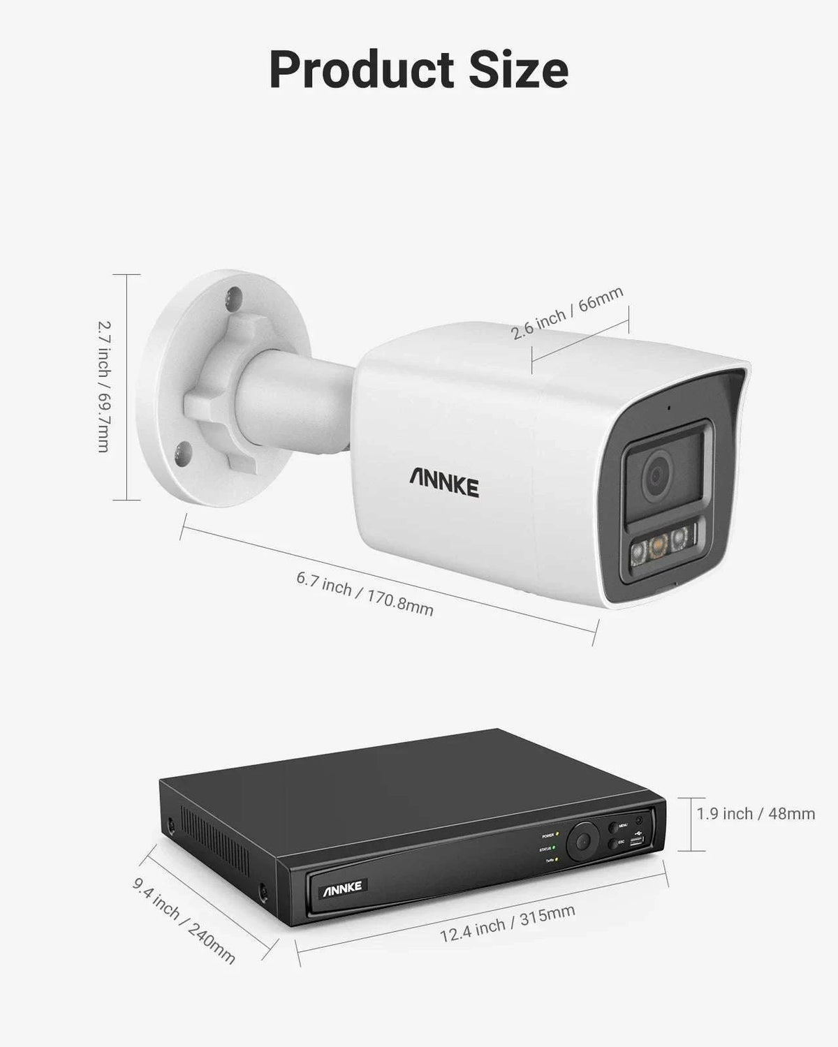 ANNKE 4K PoE Security Camera System with 8CH NVR-I91DD / United Kingdom / 4T