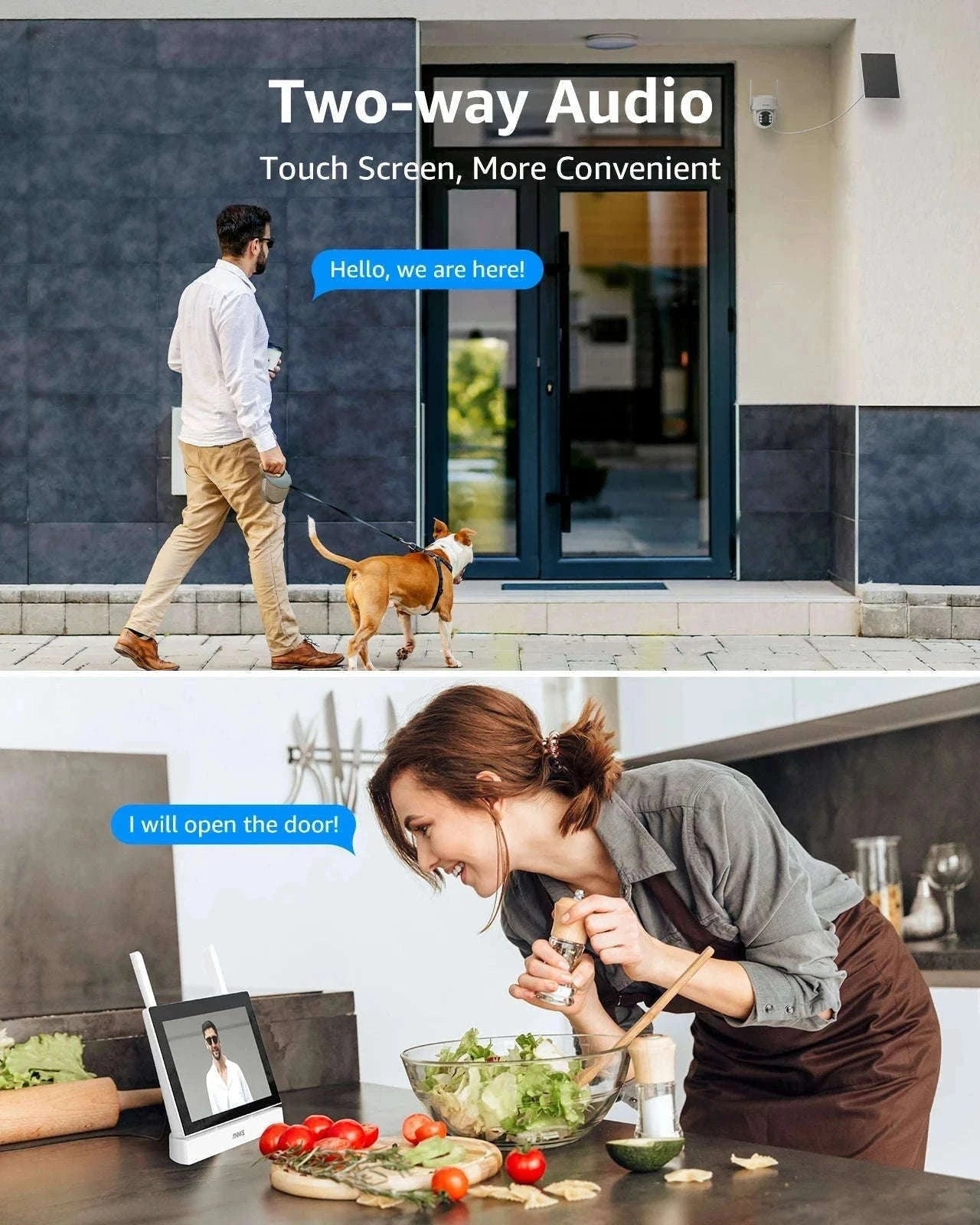 ANNKE 4MP Wireless CCTV Security System with 7" Monitor-spain