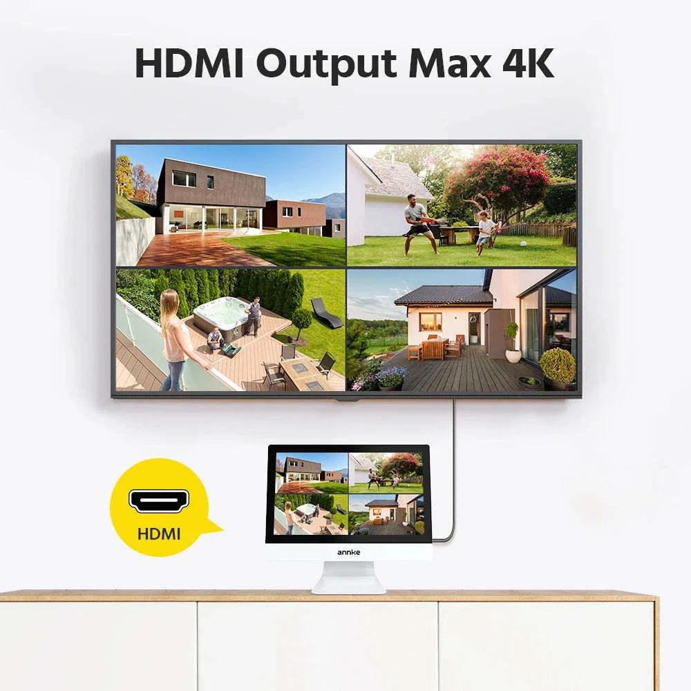 ANNKE 5MP Wireless Security Camera Kit with 12-inch Monitor-With 6pcs cam / CZECH REPUBLIC