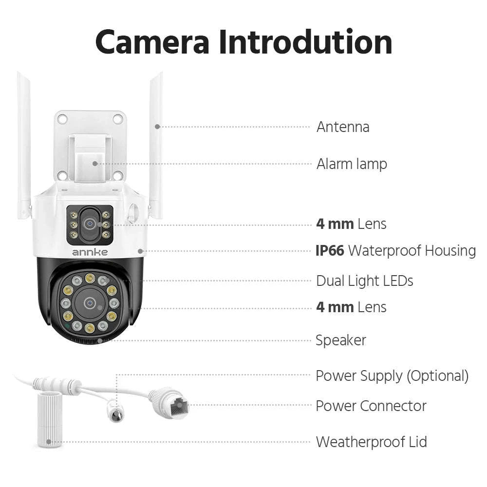 ANNKE 6MP Dual-Lens Outdoor WiFi PT Security Camera-spain