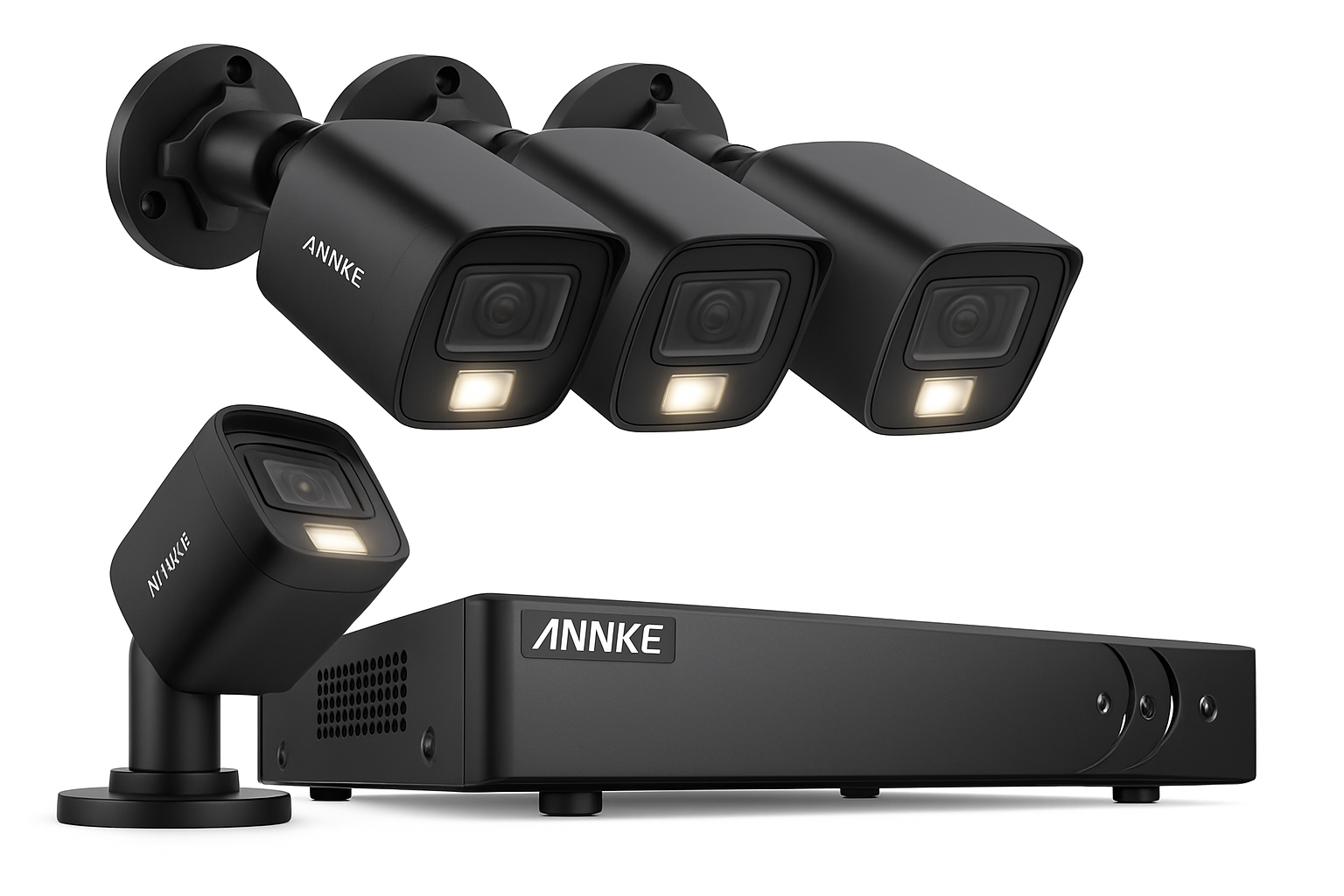 نظام كاميرات أمان ANNKE 8 قنوات بدقة 5 ميجابكسل مع 4 كاميرات
