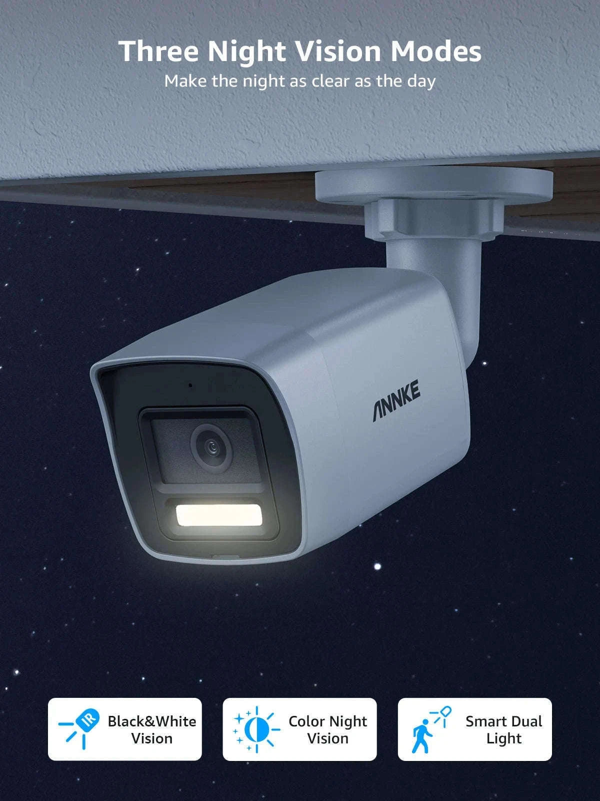 ANNKE 8MP 4K PoE Bullet Security Camera with Human Detection-I91DL / United States