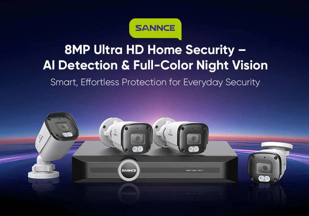 ANNKE 8MP 4K PoE Security Camera System with AI Detection-2PCS CAM / None / United States