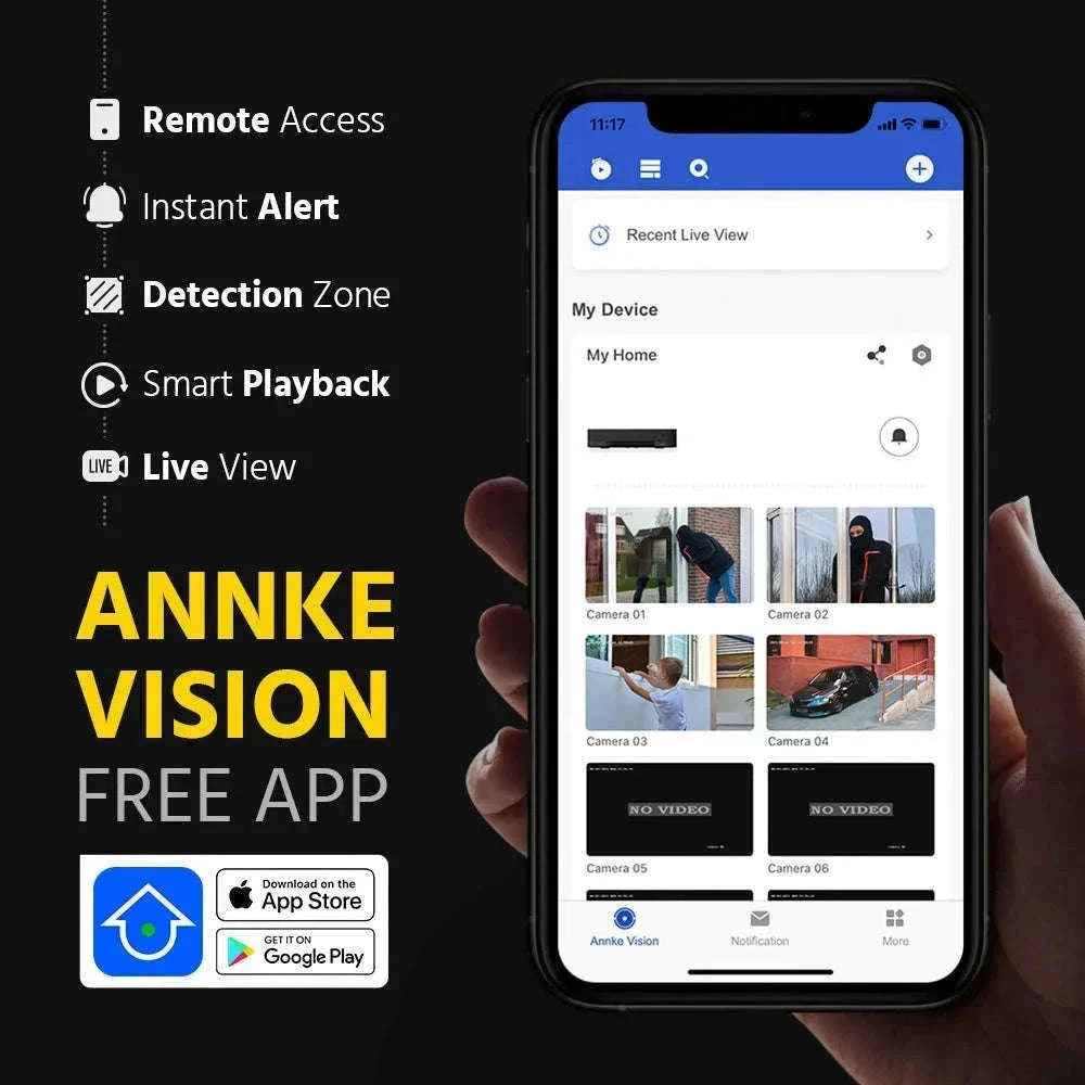 ANNKE 8MP Dual Lens 180° Panoramic PoE Security Camera-I91DX / spain