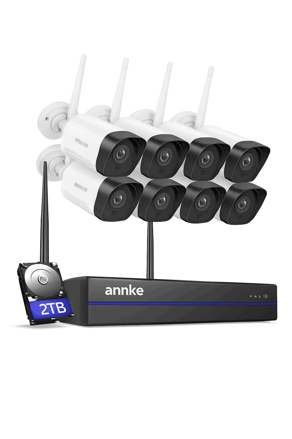 ANNKE 8MP WiFi Security Camera System Kit with 16CH NVR-4PCS CAMERA / Australia / None